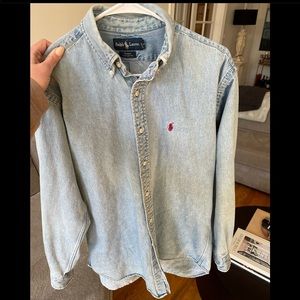 Vintage Ralph Lauren denim button down shirt